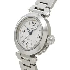 Cartier Pasha C W31015M7 ( 1031) 35mm Stainless Steel White #WW6826 2