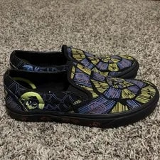 Vans X Disney the Nightmare Before Christmas Oogie Boogie Slip on Shoes M8 W9.5 2