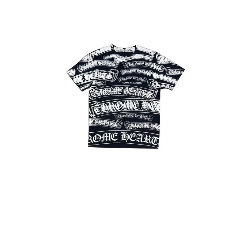 ♚ Comme des Garçons X Hearts Paint Logo Printed T-Shi 2