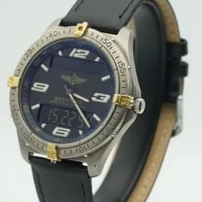 Breitling Aerospace Titan Quartz F556062 Top Condition BR607 Black 4