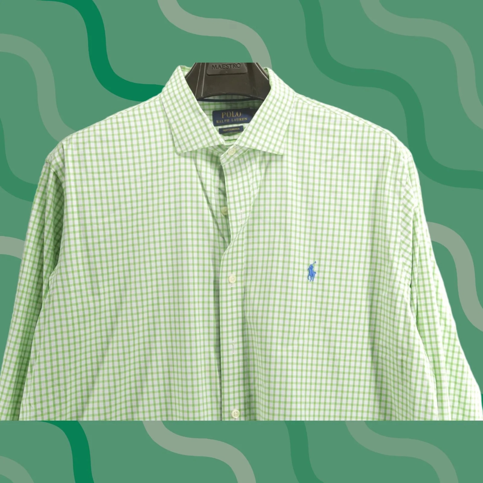 Polo Ralph Lauren — Polo Ralph Lauren Button-Up Shirt XL Gingham Check Long Sleeve Performance — streetwear — resale