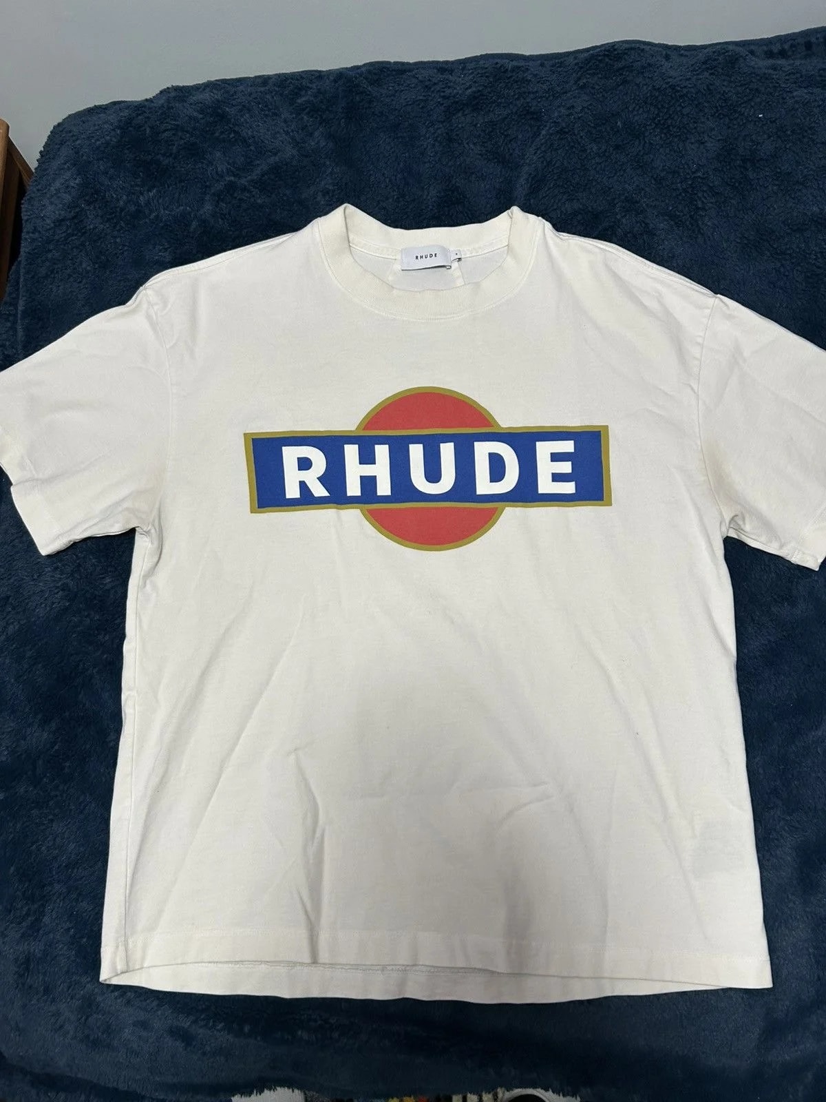 Rhude tee runs big 4
