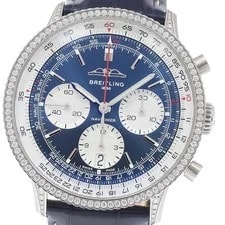 Breitling — Breitling Navitimer B01 AB0139631C1P1 41mm SS Navy Silver Dial Leather — Watch — resale