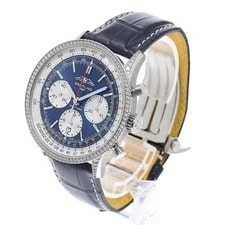 Breitling Navitimer B01 AB0139631C1P1 41mm SS Navy Silver Dial Leather 2