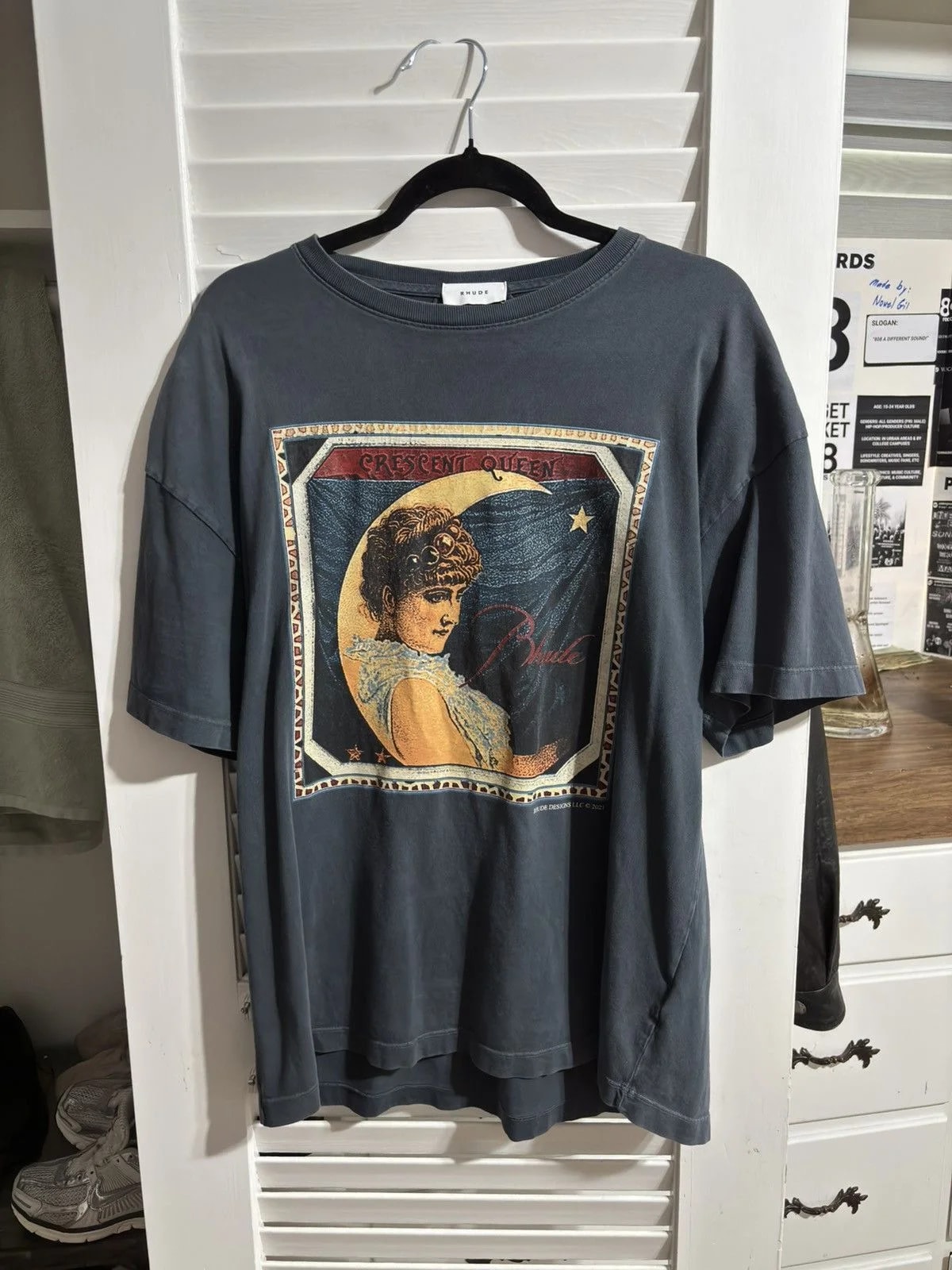 Rhude — Rhude Crescent Queen T-Shirt — streetwear — resale