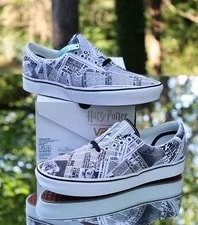 Vans — Vans X Harry Potter Daily Prophet Newspaper ’s Size 9.5 Custom VN0A3WM9V9T — Sneaker — resale