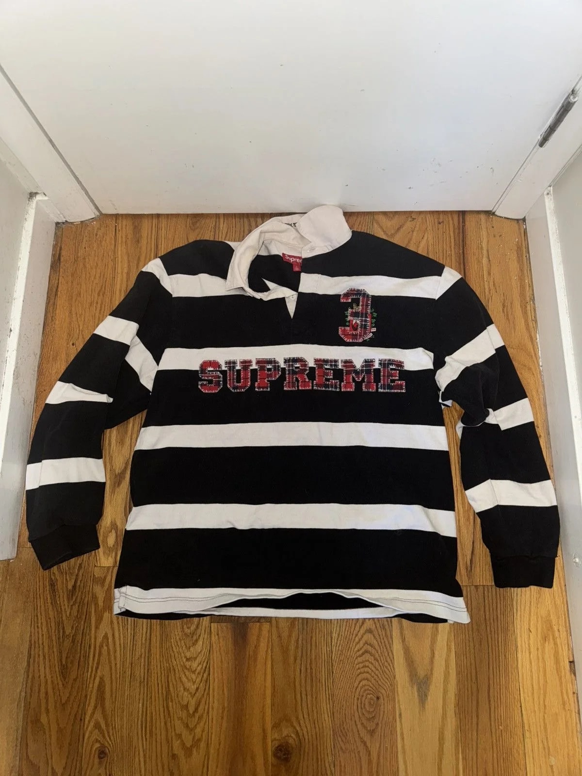 Supreme — Supreme Striped Plaid Polo — streetwear — resale