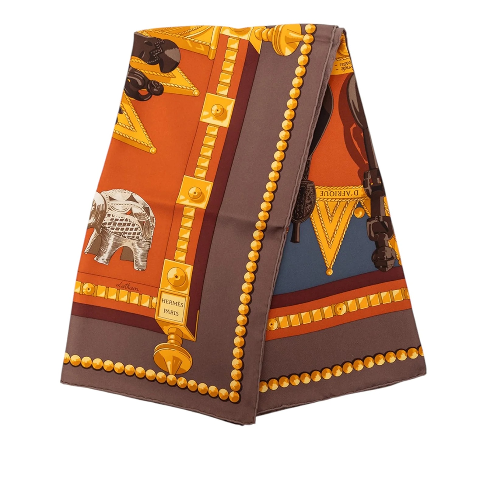 Hermès — Cuillers D Afrique Scarf 90 — Accessory — resale