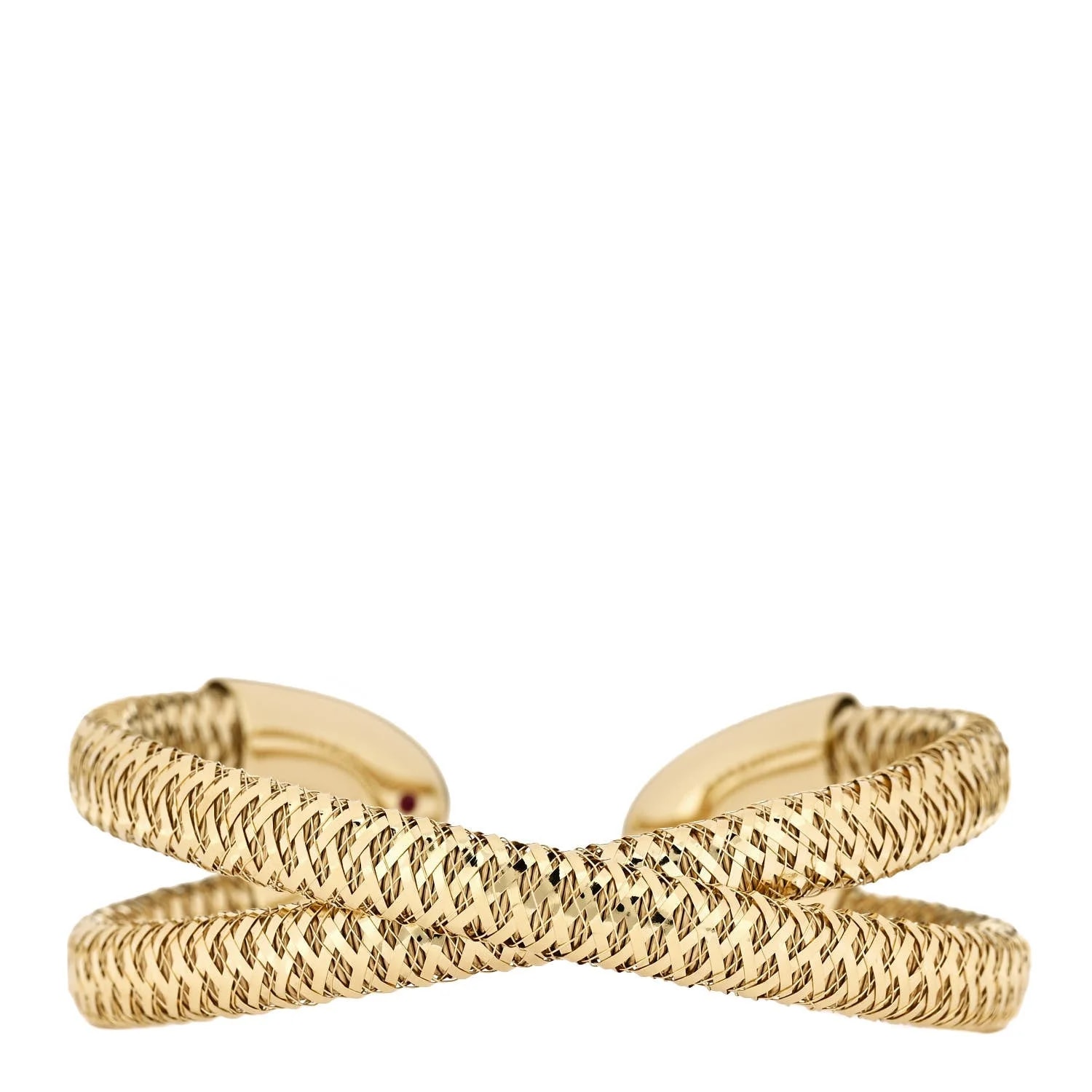 Roberto Coin — 18K Yellow Gold Primavera Criss Cross Cuff — Jewelry — resale
