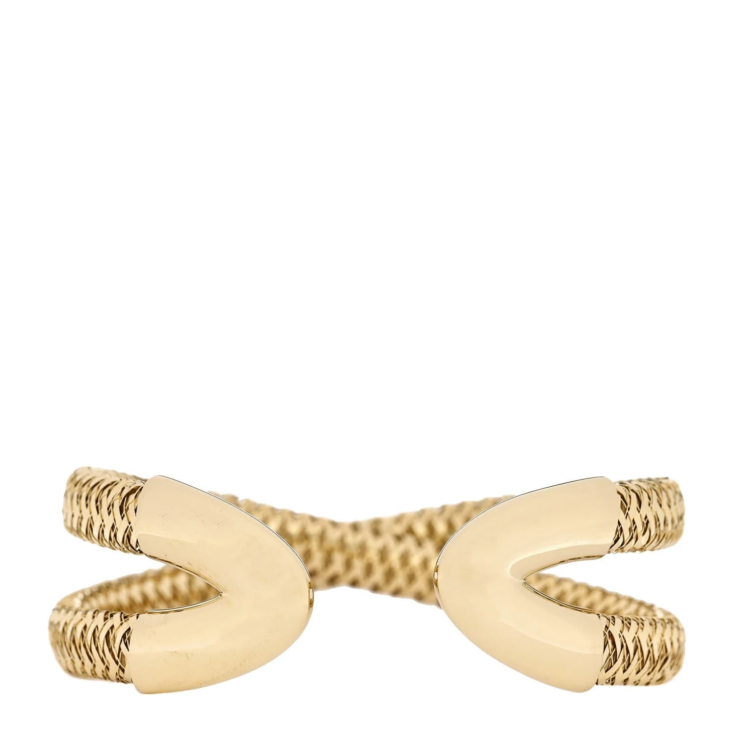 18K Yellow Gold Primavera Criss Cross Cuff 2