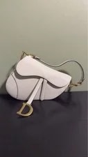 Dior — Christian Dior Saddle Grained + Embroidered Strap — Handbag — resale