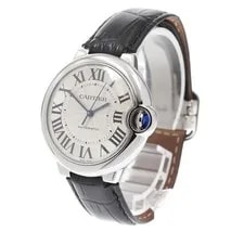 Cartier Ballon Bleu W69017Z4 36mm SS Silver Dial Automatic Leather Strap #C276 2