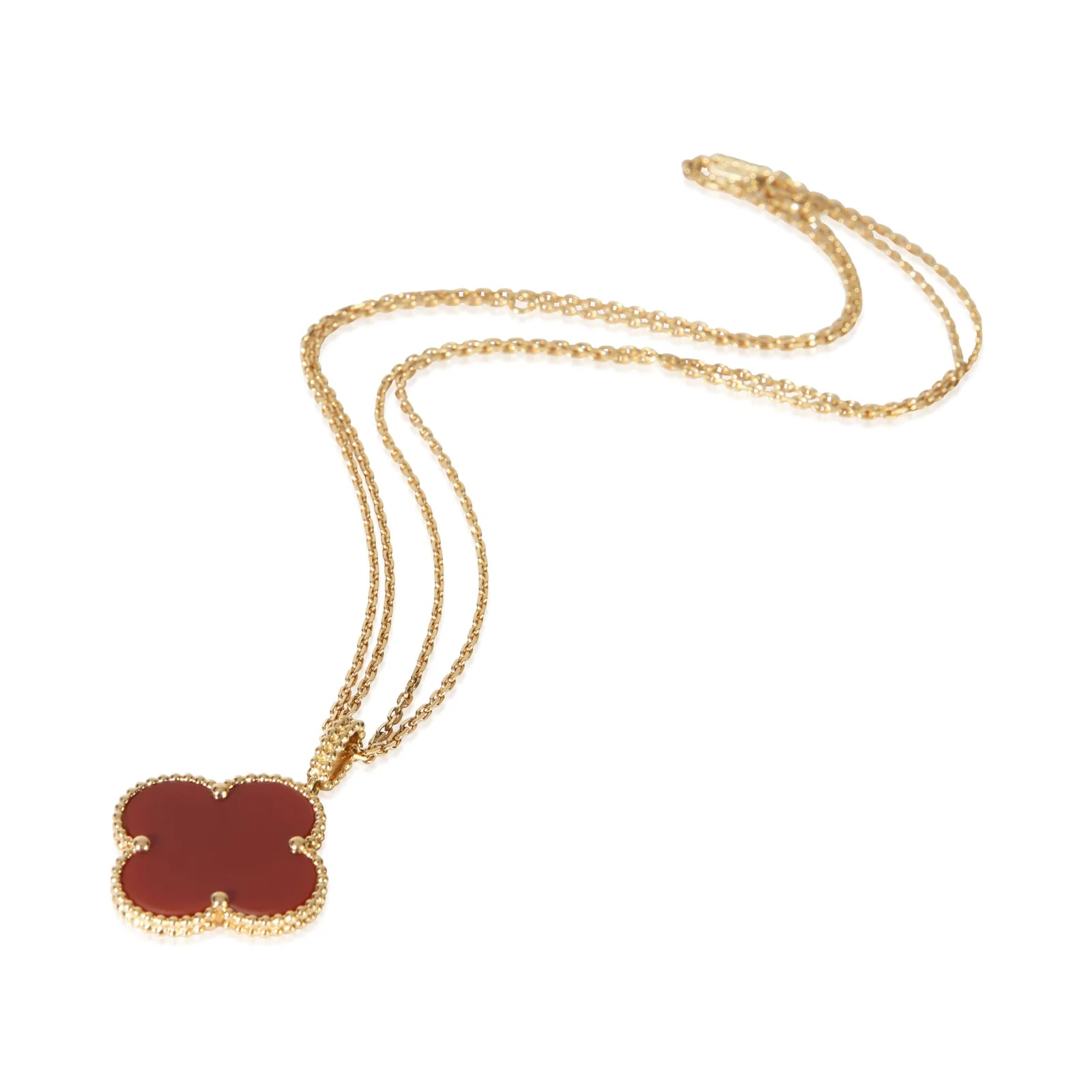 Van Cleef & Arpels Yellow Gold Carnelian Magic Alhambra 18k 2