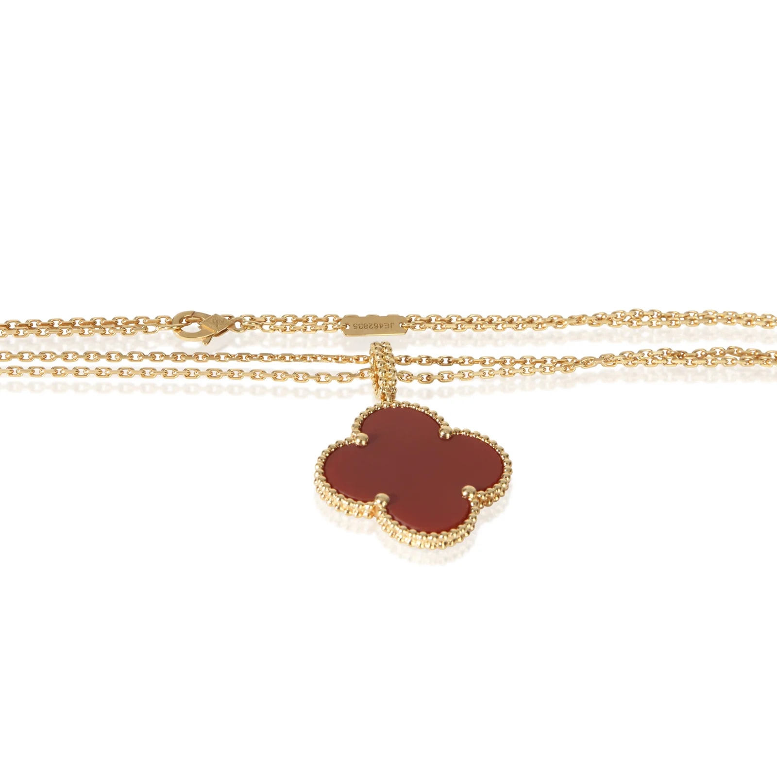 Van Cleef & Arpels Yellow Gold Carnelian Magic Alhambra 18k 3