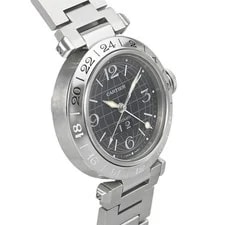 Cartier Pasha C Meridian Big Date Automatic W31049M7 35mm Black Dial GMT 2