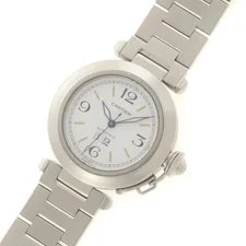 Cartier Pasha C Big Date W31044M7 Stainless Steel 35mm White Dial #DW2713 2