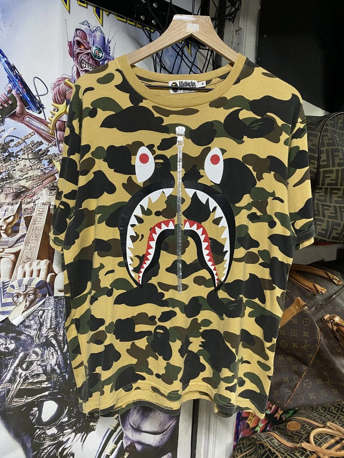 A Bathing Ape A Camo Bape Shark Tee Shirt 2