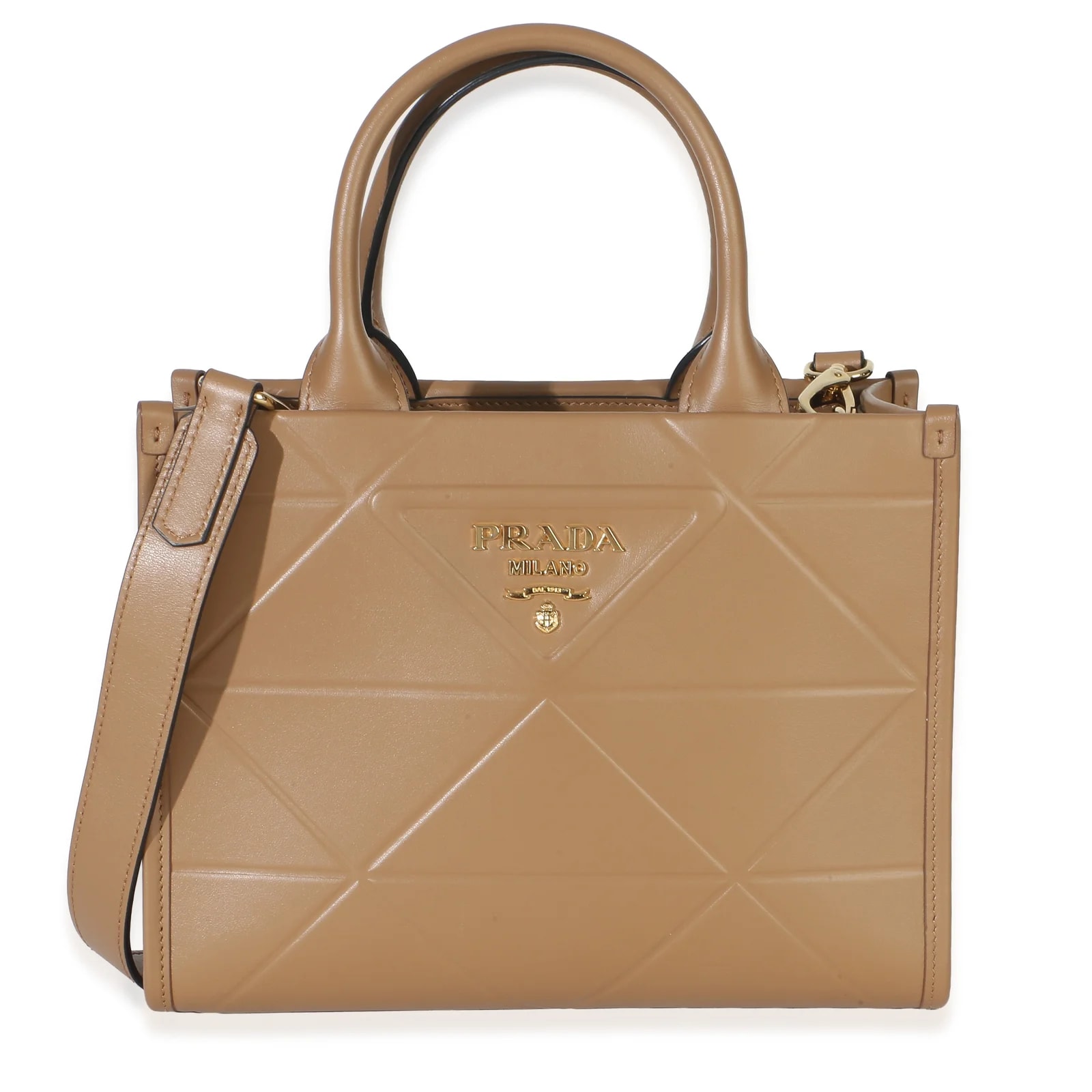 Prada — Prada Dark Soft Triangolo Symbole Mini — Handbag — resale