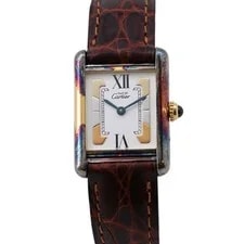 Cartier — Cartier Tank Must W1006354 Stainless Steel / Gold Plated / Leather #TZW453 — Watch — resale