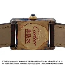 Cartier Tank Must W1006354 Stainless Steel / Gold Plated / Leather #TZW453 3