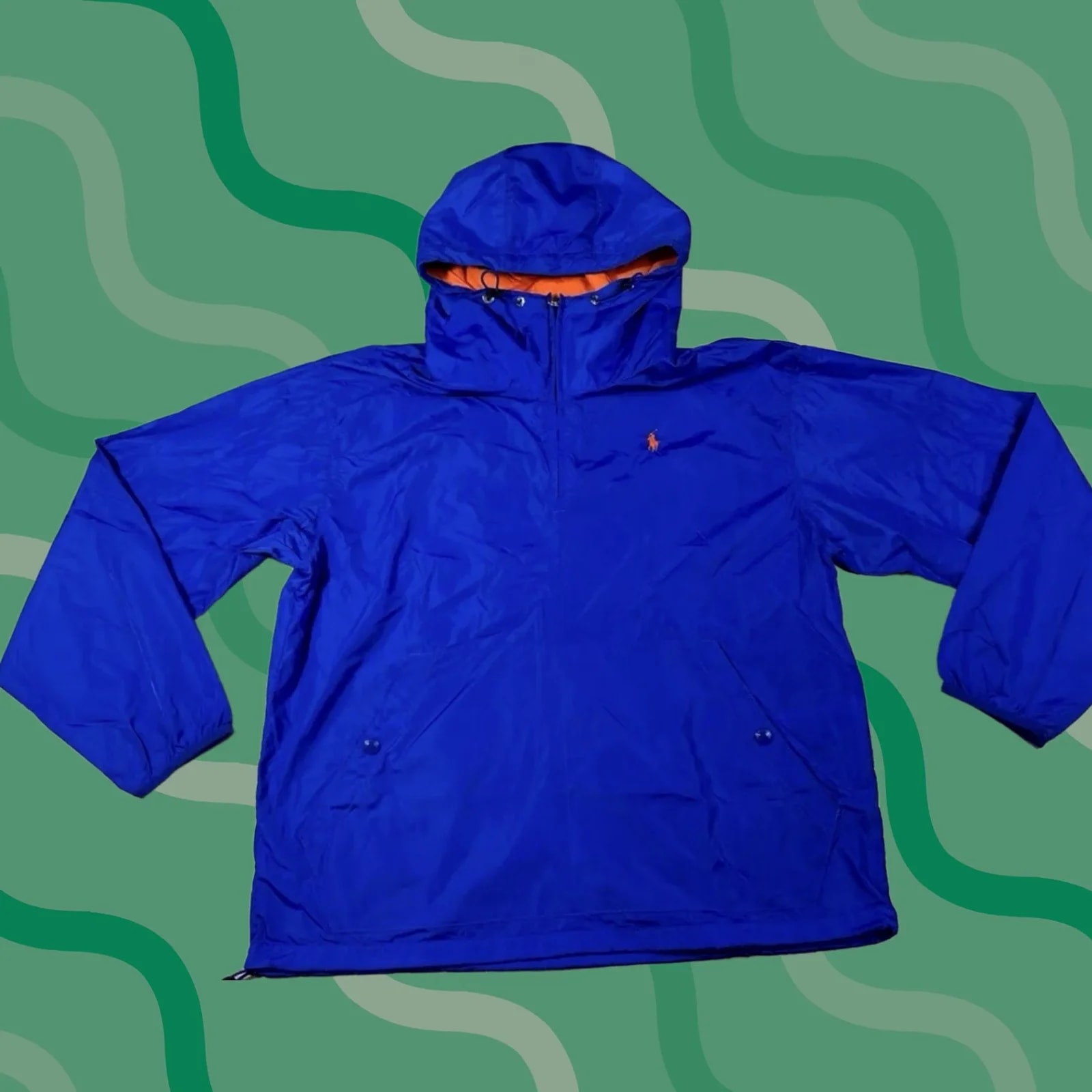 Polo Ralph Lauren — Polo Ralph Lauren Hooded S 1/4 Zip Windbreaker 100% — streetwear — resale