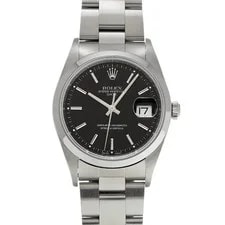 Rolex — Rolex Oyster Perpetual Date 15200 34mm Stainless Steel Black #WW2019 — Watch — resale