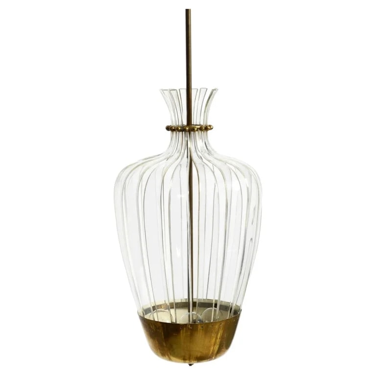 Mid-Century Pendant By Vereinigte Werkstätten, in and Plexiglass — lighting — resale