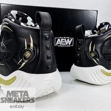 Reebok US 9 White Gold Answer 3 AEW Wrestling Swerve 100246191 4