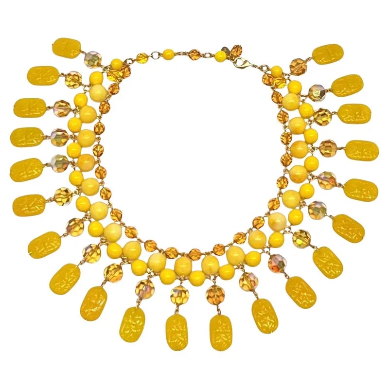 Francoise Montague — Francoise Montague Choker With Pate de Verre and Drop — Jewelry — resale