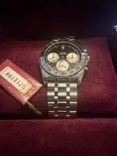Tudor Monarch Chronograph 36mm Black Dial Tachymeter Date SS Bracelet Box 1996 2