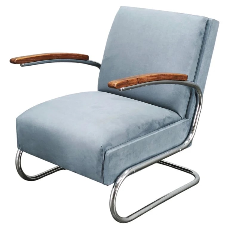 Thonet — 1930s Bauhaus Cantilever in Thonet S 411 Style, Attributed To Kovona — Furniture — resale