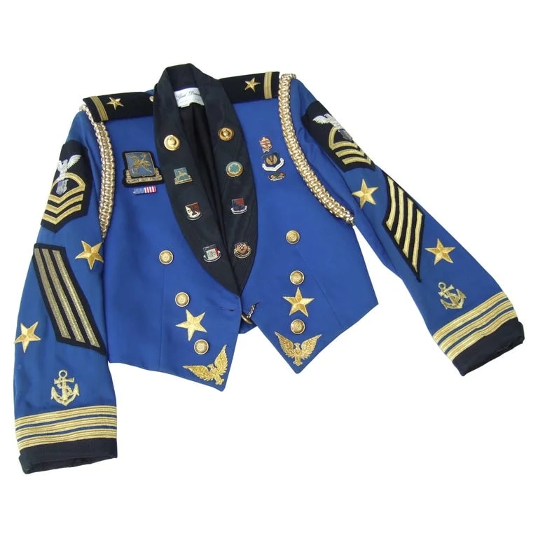 Military Inspired Cropped Medallion Jacket Beverly Hills C 1980s — Clothing — resale