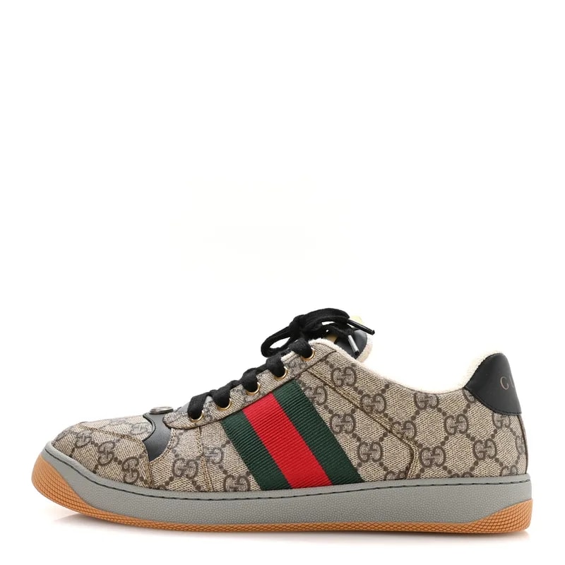 Gucci — GG Supereme Monogram Miro Soft Web Screener Sneakers 9 New — Sneaker — resale
