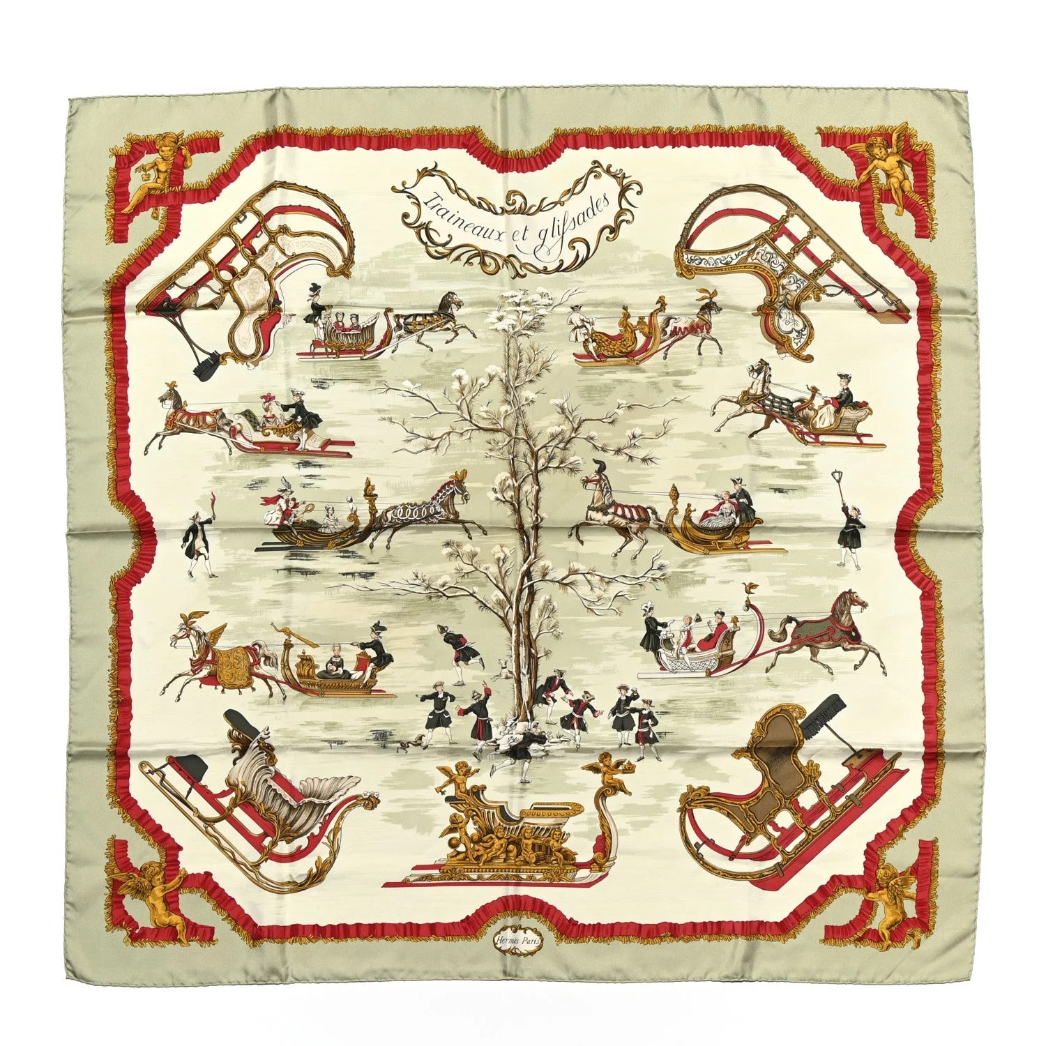 Hermès — Traineaux et Glissades Scarf 90 — Accessory — resale