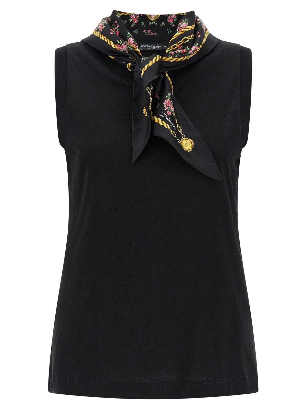Dolce & Gabbana — Dolce & Gabbana T-Shirt With Scarf — Accessory — resale