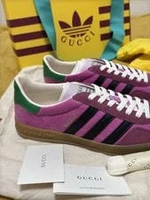 New Gucci X Adidas Gazelle Size 42 Limited Edition HQ7084 Sneakers 2