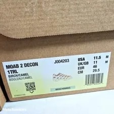 Merrell US 11.5 Hike Moab Decon 2 1TRL Vibram New 2