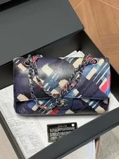 Auth Chanel Classic Medium Flap Art Print With 3