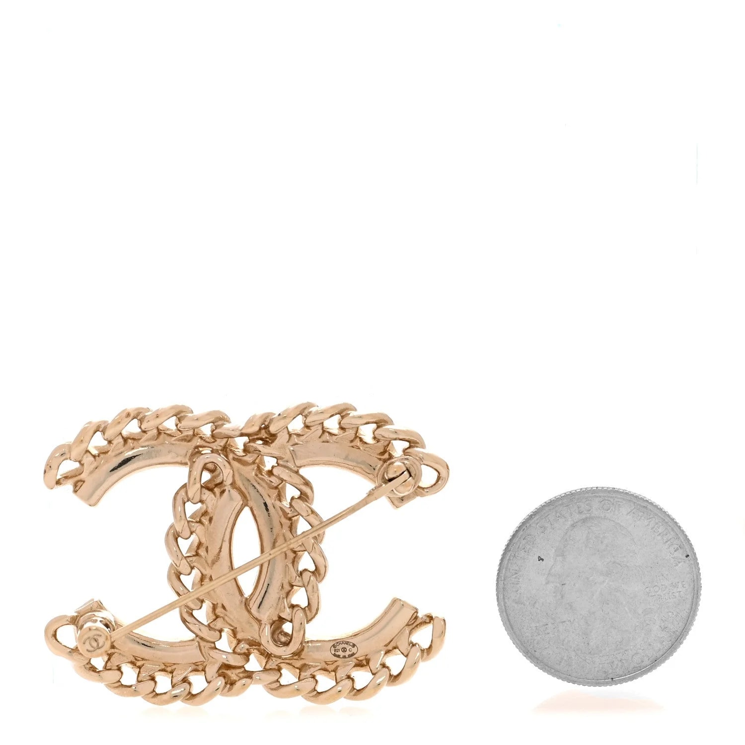 Chain CC Brooch 2