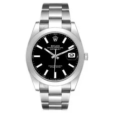 Rolex Datejust 41 Steel Black Dial Smooth Bezel 126300 Box Card 2