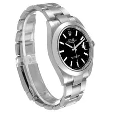 Rolex Datejust 41 Steel Black Dial Smooth Bezel 126300 Box Card 3