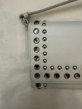 Authentic Prada Studded Wallet on Chain/Strap in Neutral Color With Box 3