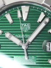 TAG Heuer Aquaracer Caliber 5 WAY2015.BA0927 43mm Green Dial Box Card #T274 4