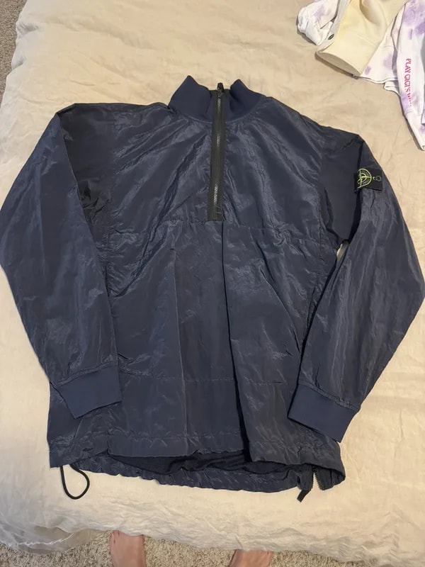 Stone Island Nylon Metal Quarter Zip — Designer Shoe — resale