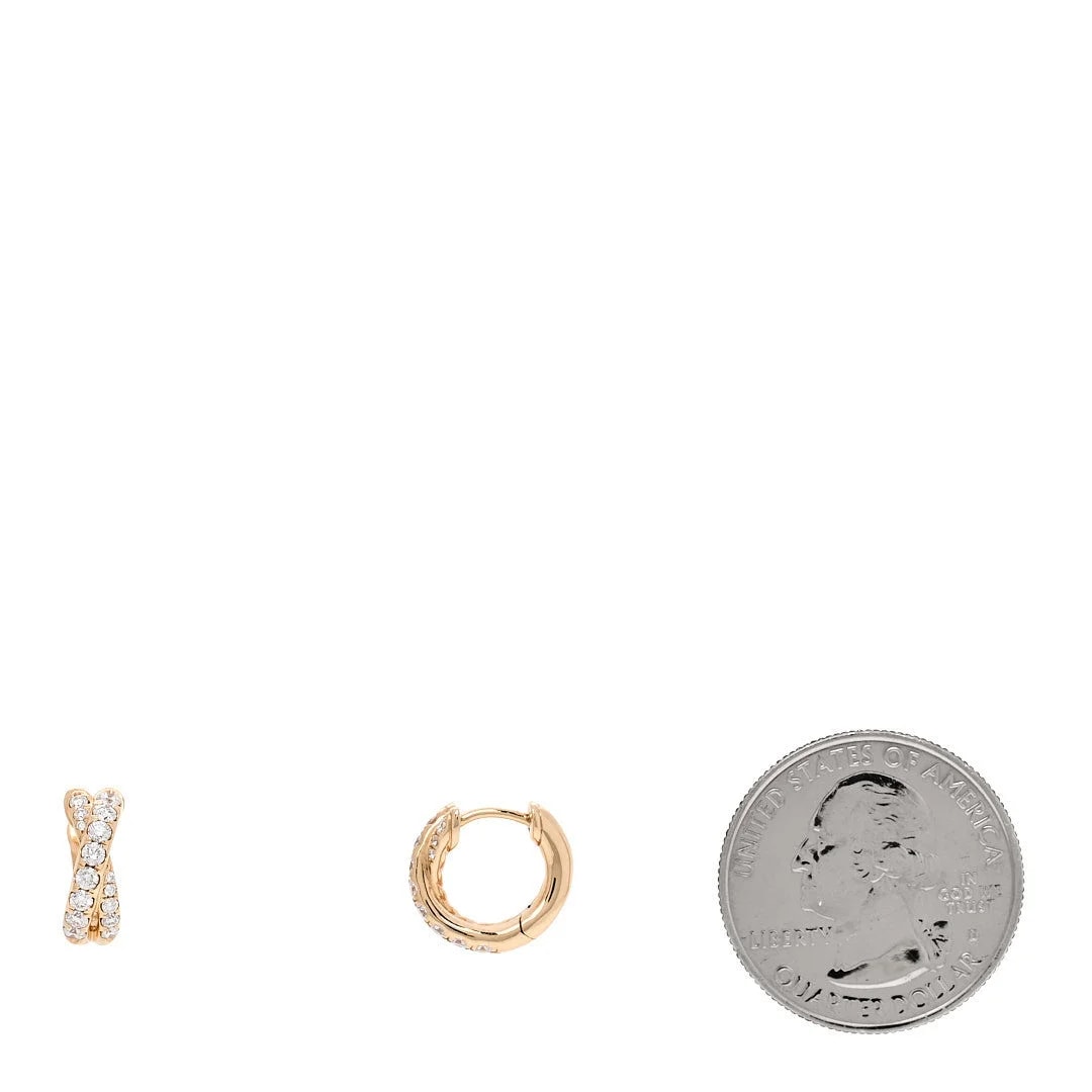 18K Yellow Gold Crossover Hoop 2