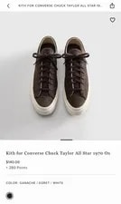 Kith Chuck Taylor All Star 1970 Ox Ganache/Egret/ Low Top 2