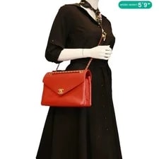 Chanel Envelope Flap Chevron Stitched Crossbody 2