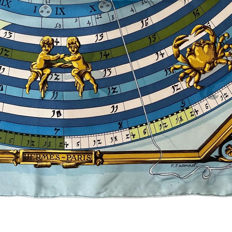 Hermès — Hermès Astrologie Forever Horoscope Print Twill Scarf — Accessory — resale