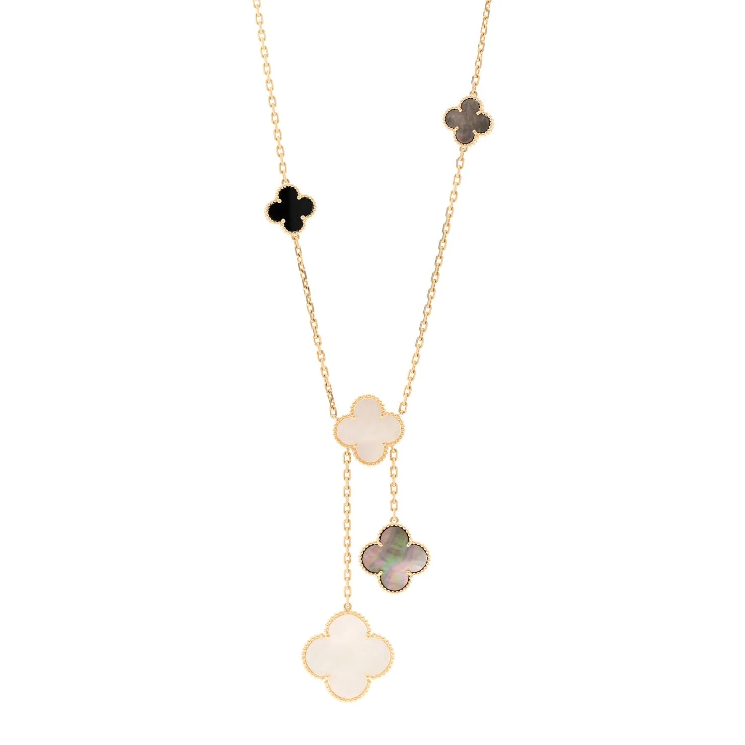 Van Cleef & Arpels — 18K Yellow Gold Mother of Pearl 6 Motifs Magic Alhambra — Jewelry — resale