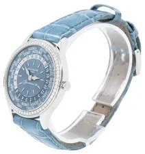Patek Philippe Complications World Time White Gold Gray Blue 36mm 7130G-016 NEW 4